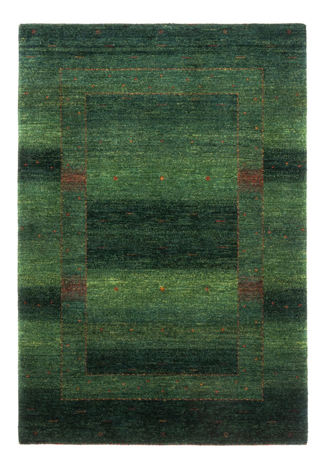 Gabbeh Tæppe - Loribaft Persisk - 164 x 110 cm - grøn