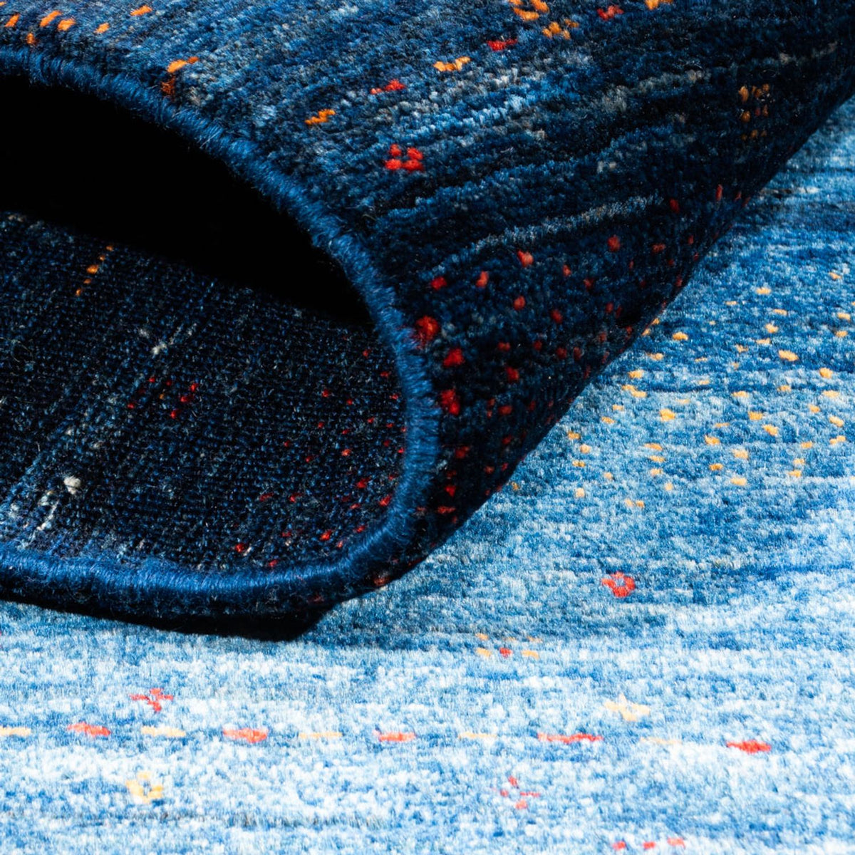 Gabbeh Tæppe - Loribaft Persisk - 171 x 116 cm - blå