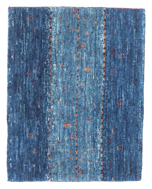 Gabbeh Tæppe - Loribaft Persisk - 63 x 50 cm - blå