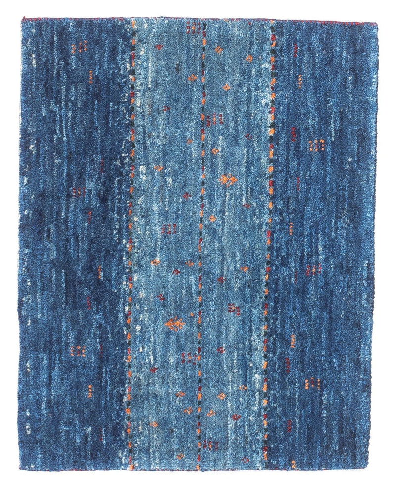 Gabbeh Tæppe - Loribaft Persisk - 63 x 50 cm - blå