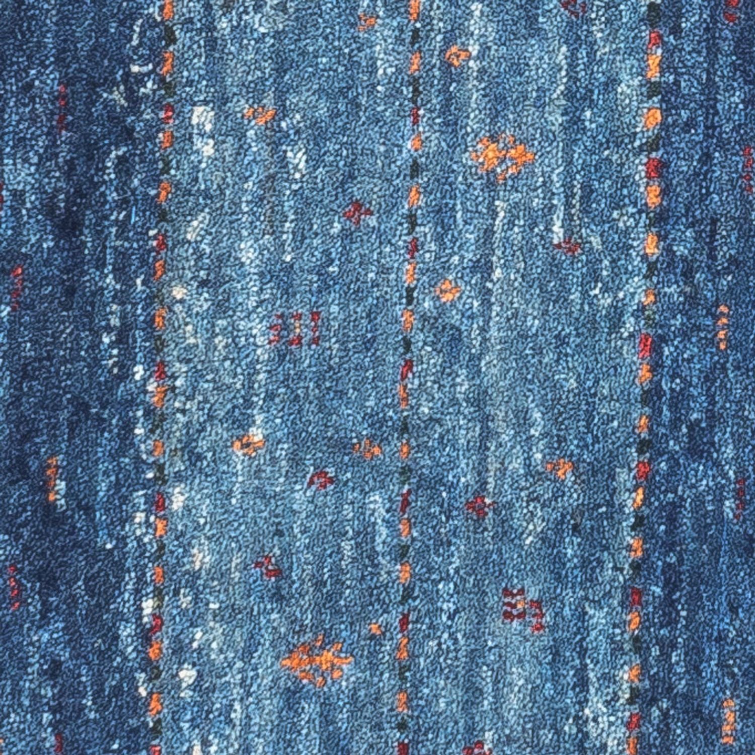 Gabbeh Tæppe - Loribaft Persisk - 63 x 50 cm - blå