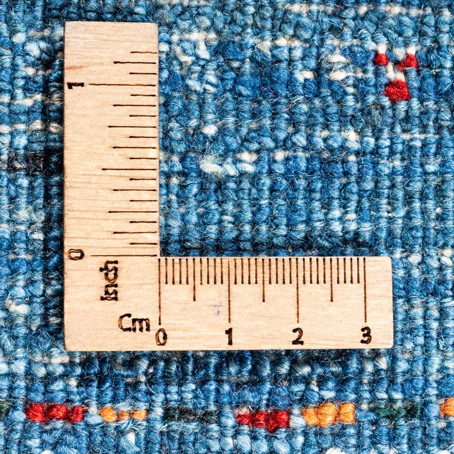 Gabbeh Tæppe - Loribaft Persisk - 63 x 50 cm - blå