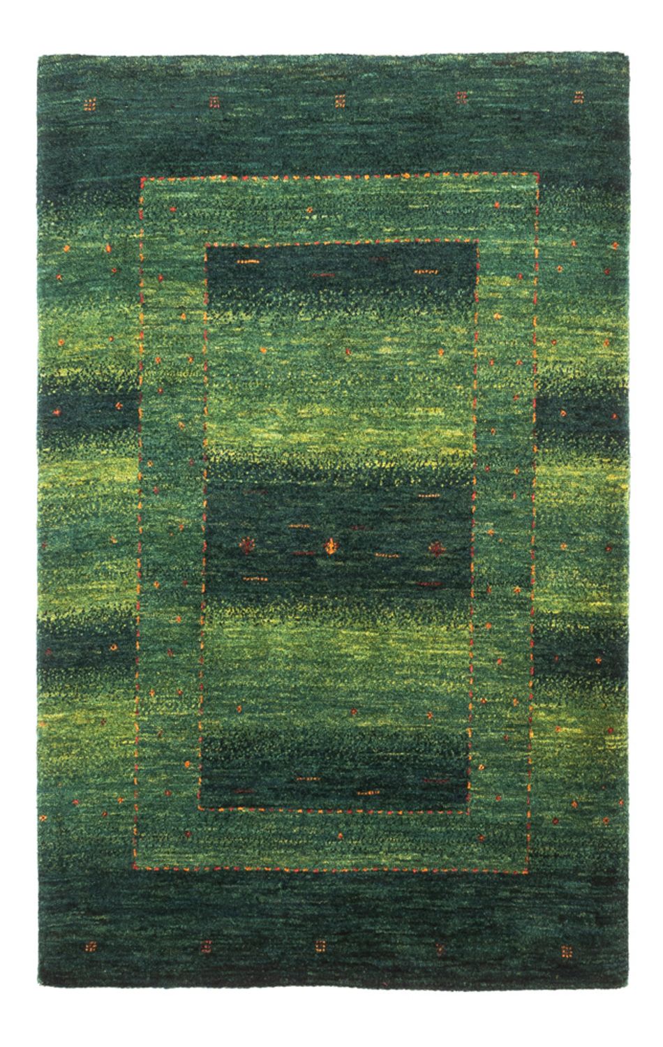 Gabbeh Tæppe - Loribaft Persisk - 134 x 85 cm - grøn