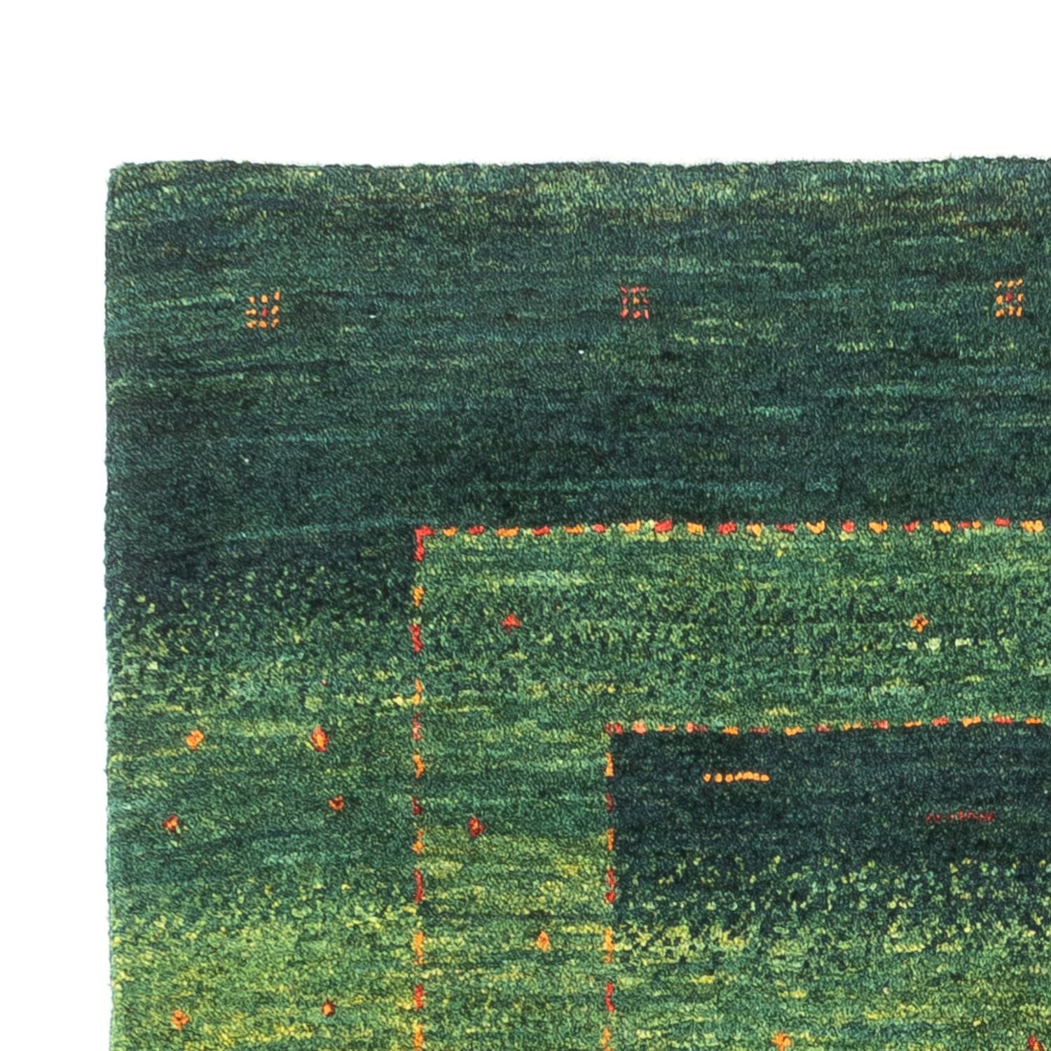 Gabbeh Tæppe - Loribaft Persisk - 134 x 85 cm - grøn
