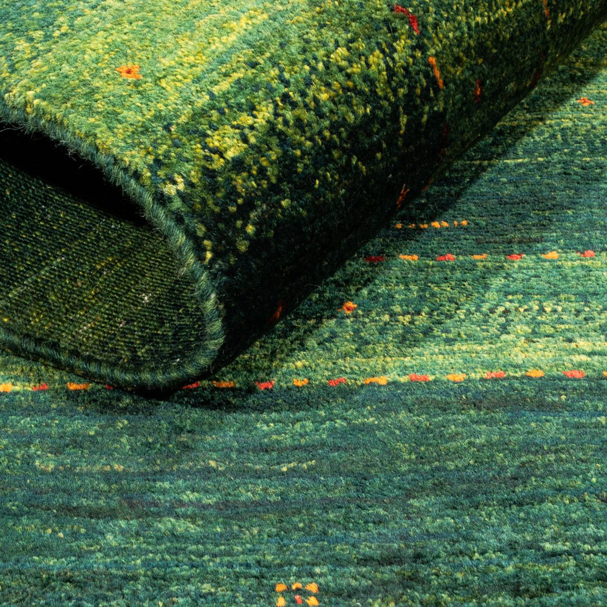 Gabbeh Tæppe - Loribaft Persisk - 134 x 85 cm - grøn