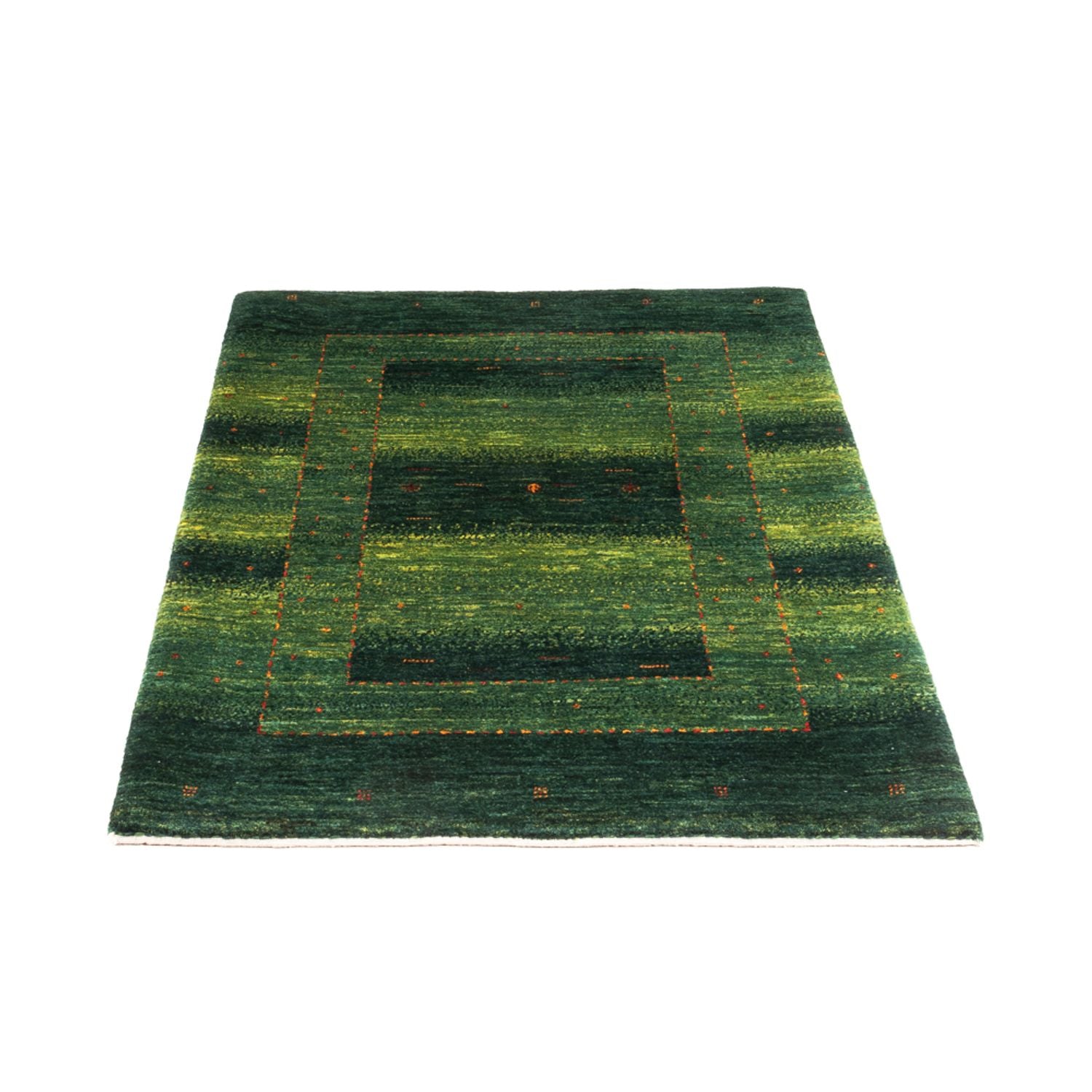 Gabbeh Tæppe - Loribaft Persisk - 134 x 85 cm - grøn