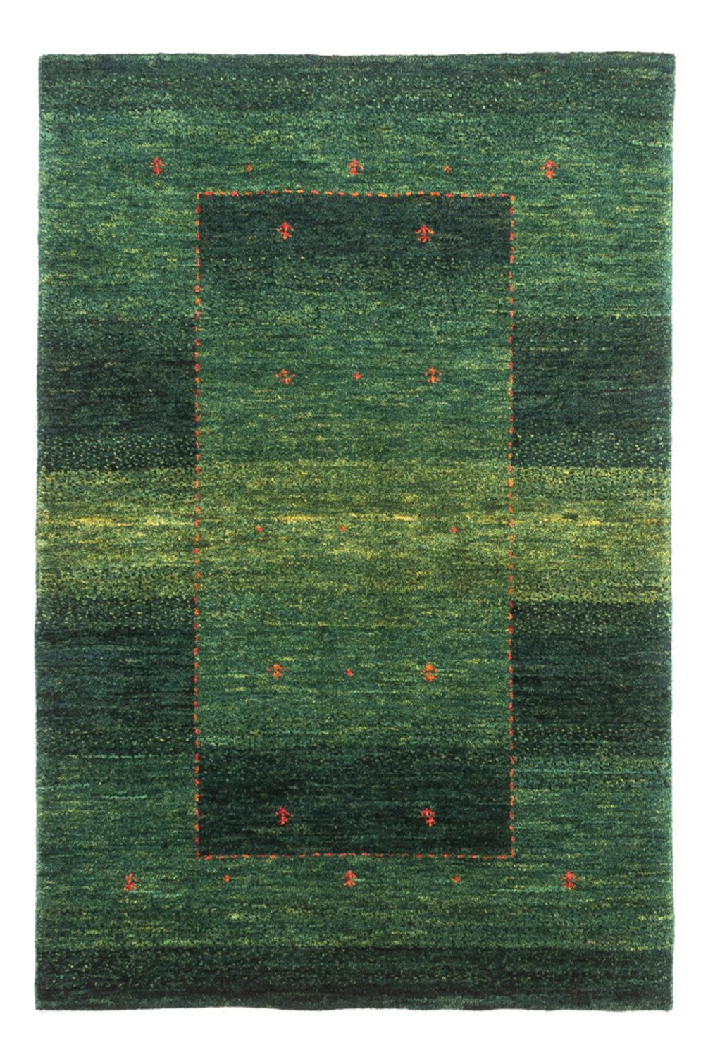 Gabbeh Tæppe - Loribaft Persisk - 120 x 79 cm - grøn