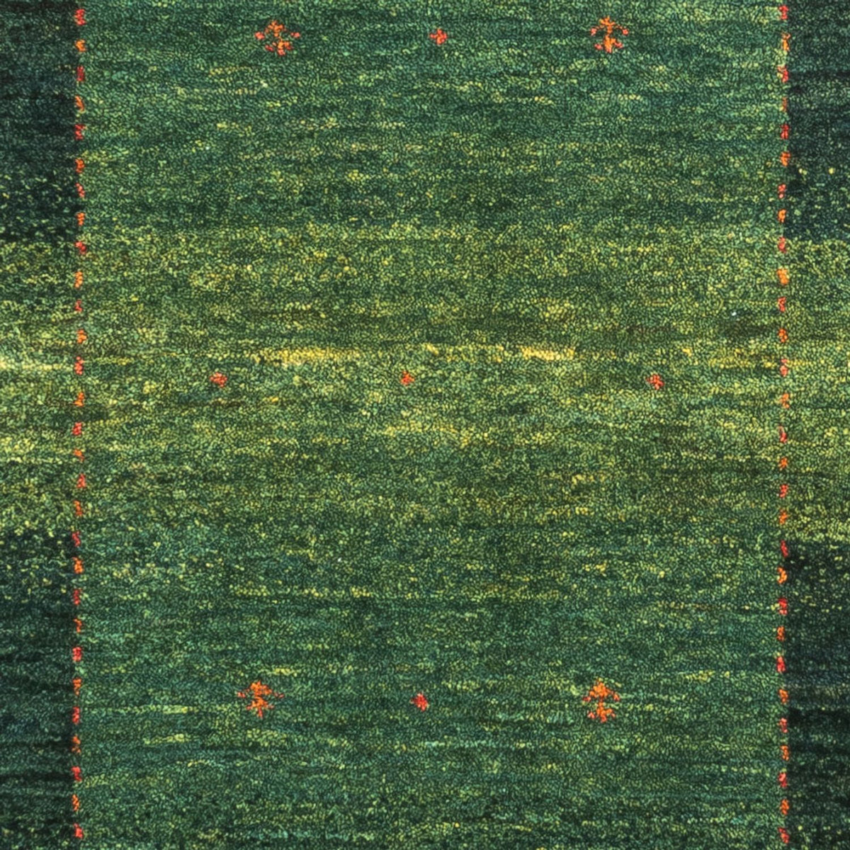 Gabbeh Tæppe - Loribaft Persisk - 120 x 79 cm - grøn