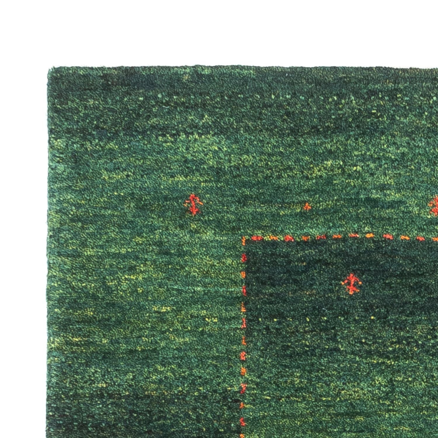 Gabbeh Tæppe - Loribaft Persisk - 120 x 79 cm - grøn