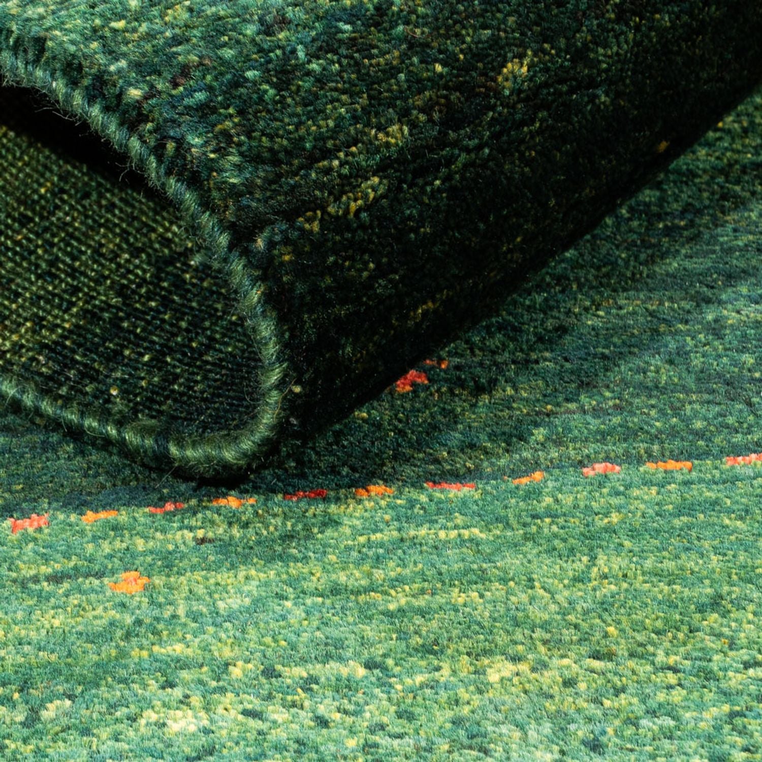 Gabbeh Tæppe - Loribaft Persisk - 120 x 79 cm - grøn