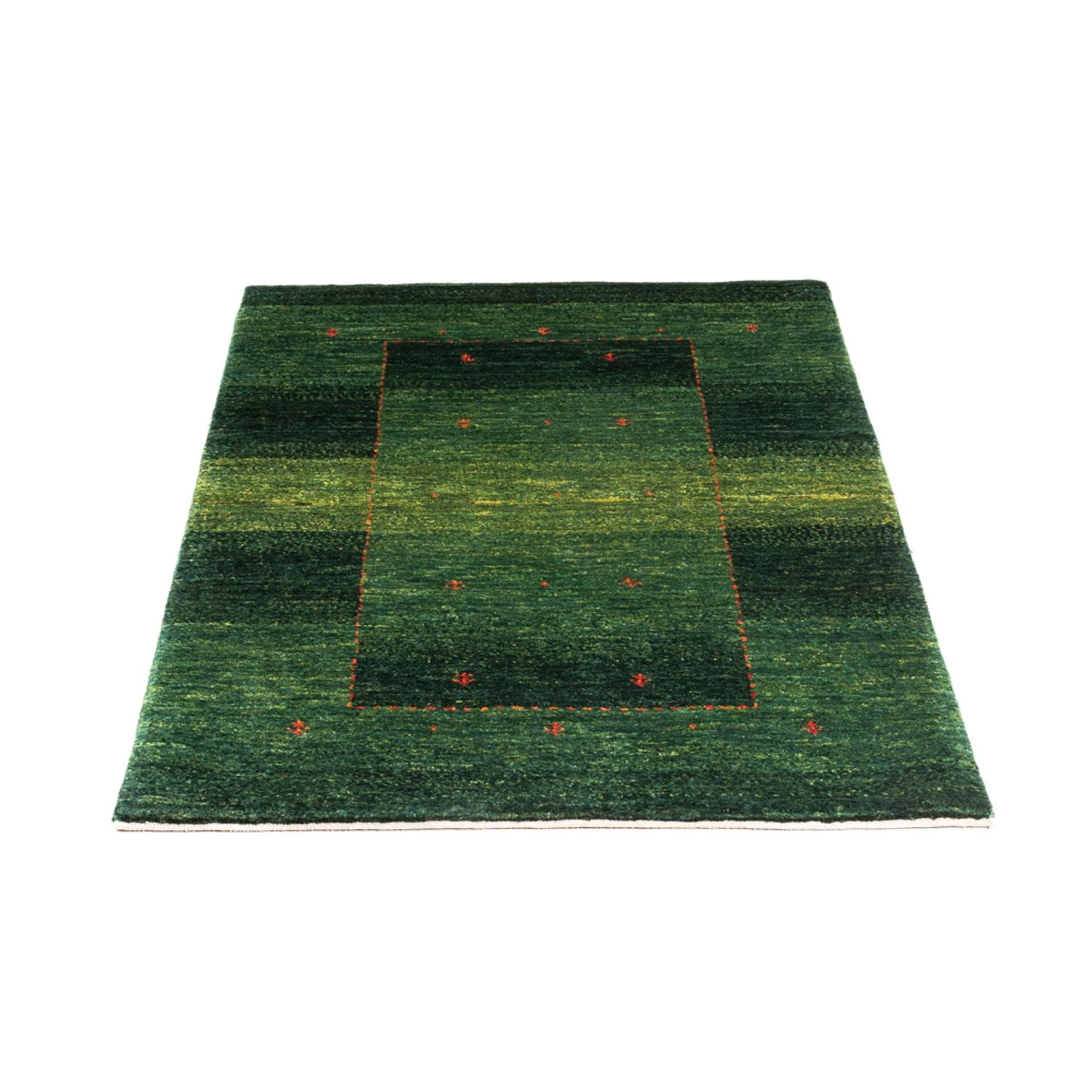 Gabbeh Tæppe - Loribaft Persisk - 120 x 79 cm - grøn