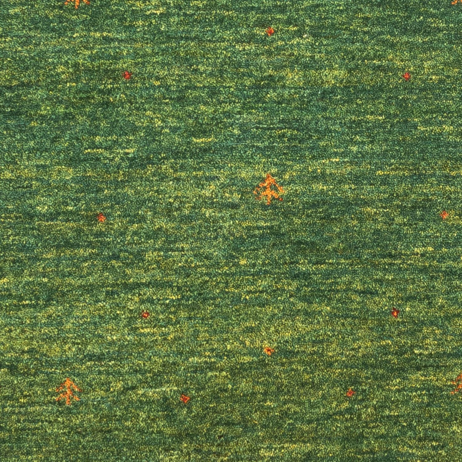Gabbeh Tæppe - Loribaft Persisk - 126 x 83 cm - grøn