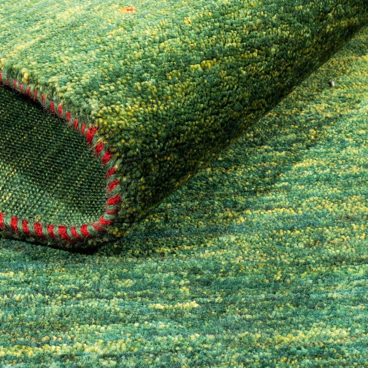 Gabbeh Tæppe - Loribaft Persisk - 126 x 83 cm - grøn