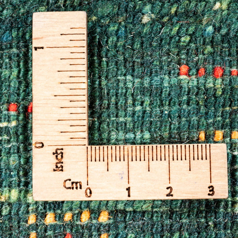 Gabbeh Tæppe - Loribaft Persisk - 129 x 84 cm - grøn