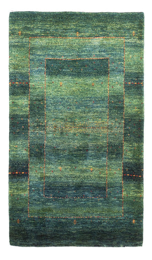 Gabbeh Tæppe - Loribaft Persisk - 135 x 83 cm - grøn