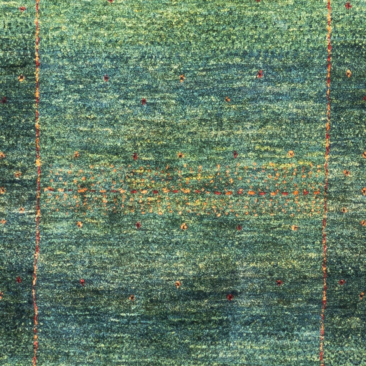 Gabbeh Tæppe - Loribaft Persisk - 135 x 83 cm - grøn