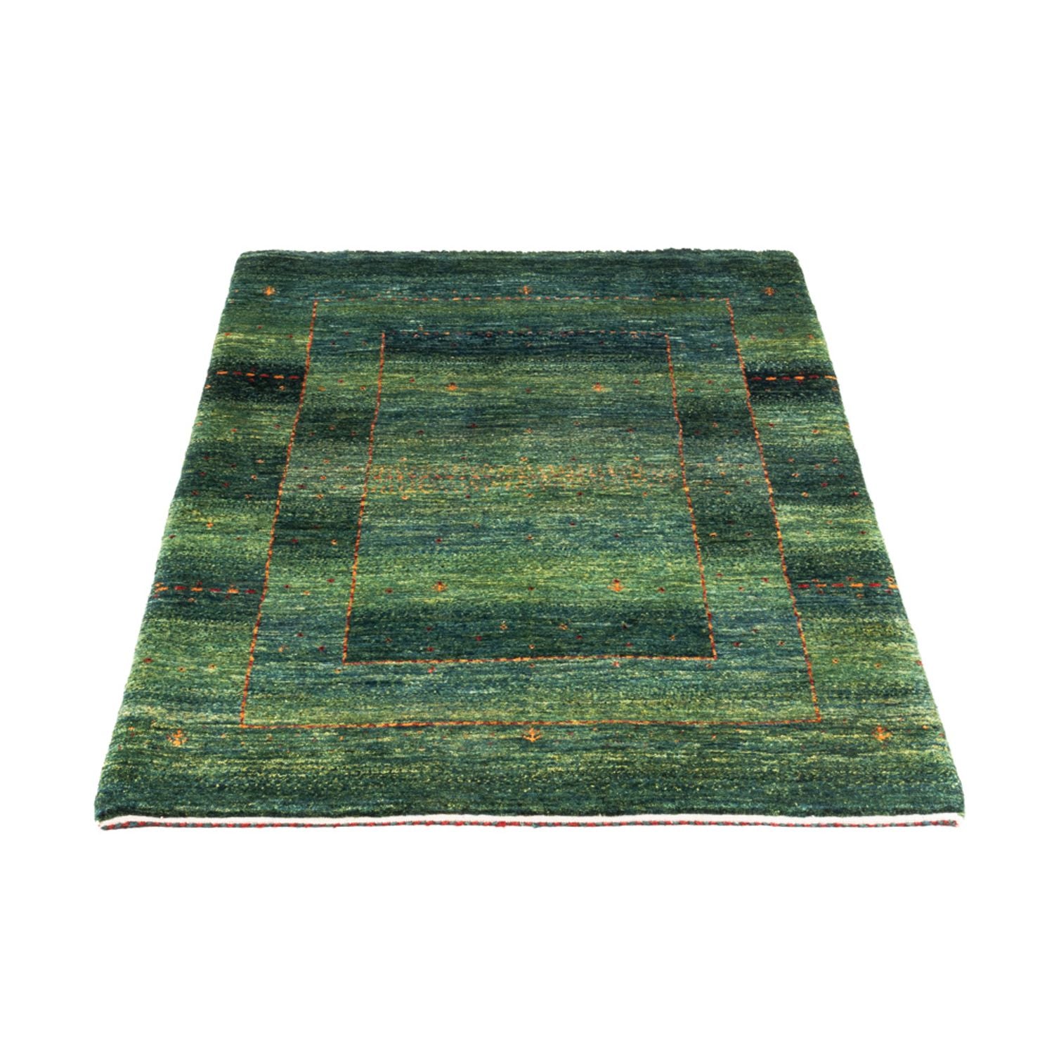 Gabbeh Tæppe - Loribaft Persisk - 135 x 83 cm - grøn