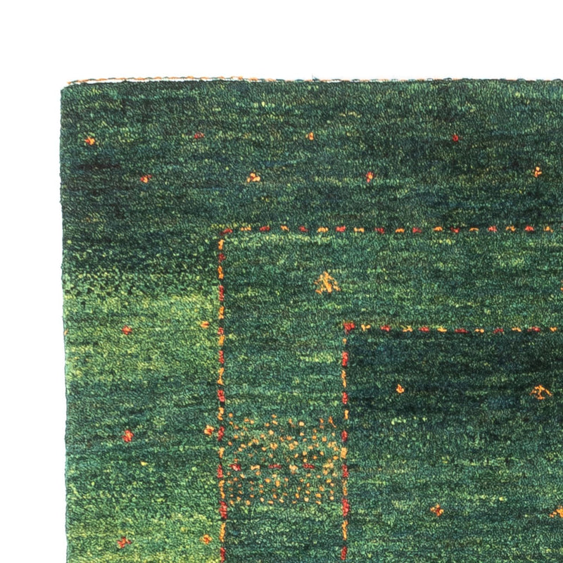 Gabbeh Tæppe - Loribaft Persisk - 115 x 86 cm - grøn
