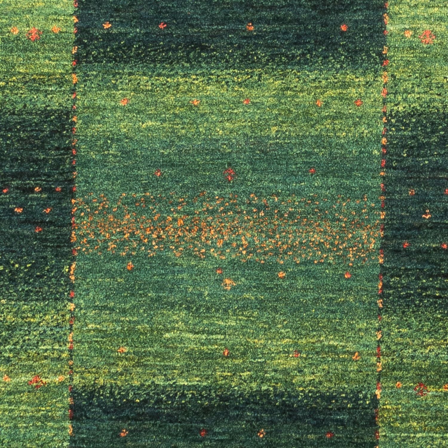 Gabbeh Tæppe - Loribaft Persisk - 136 x 84 cm - grøn