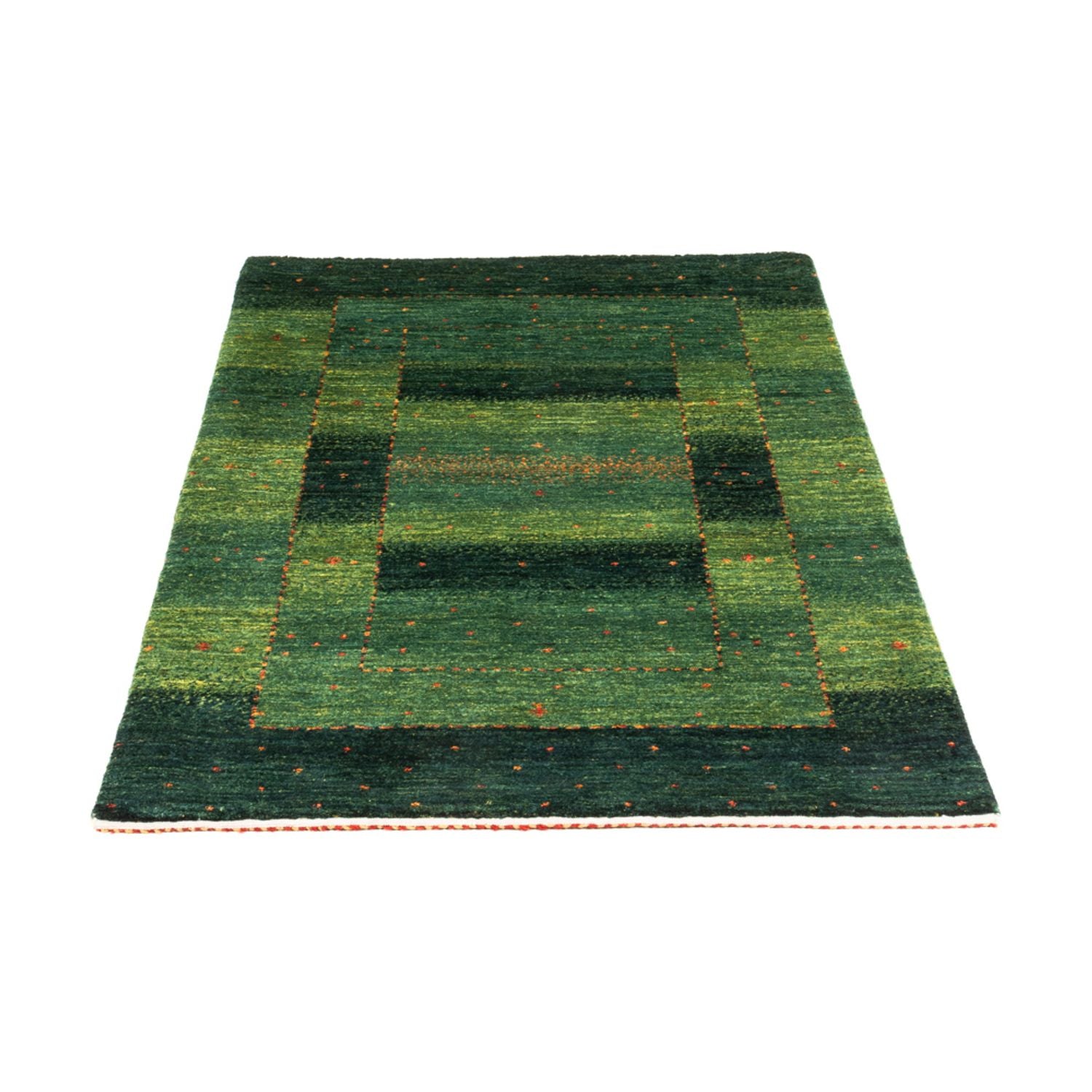 Gabbeh Tæppe - Loribaft Persisk - 136 x 84 cm - grøn