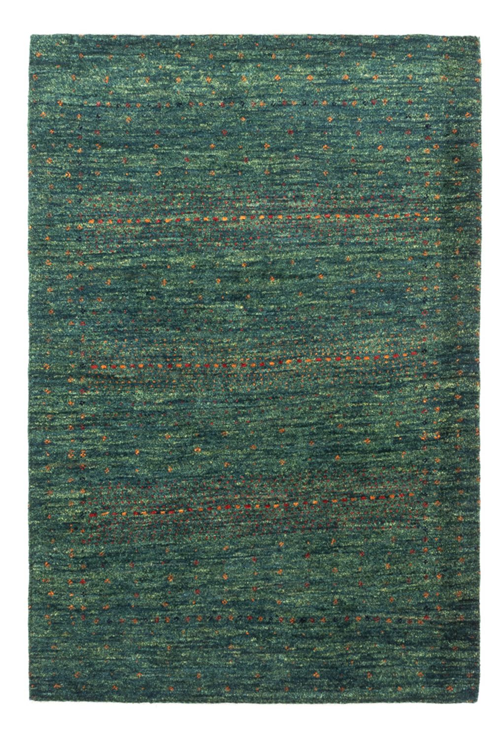 Gabbeh Tæppe - Loribaft Persisk - 124 x 87 cm - grøn