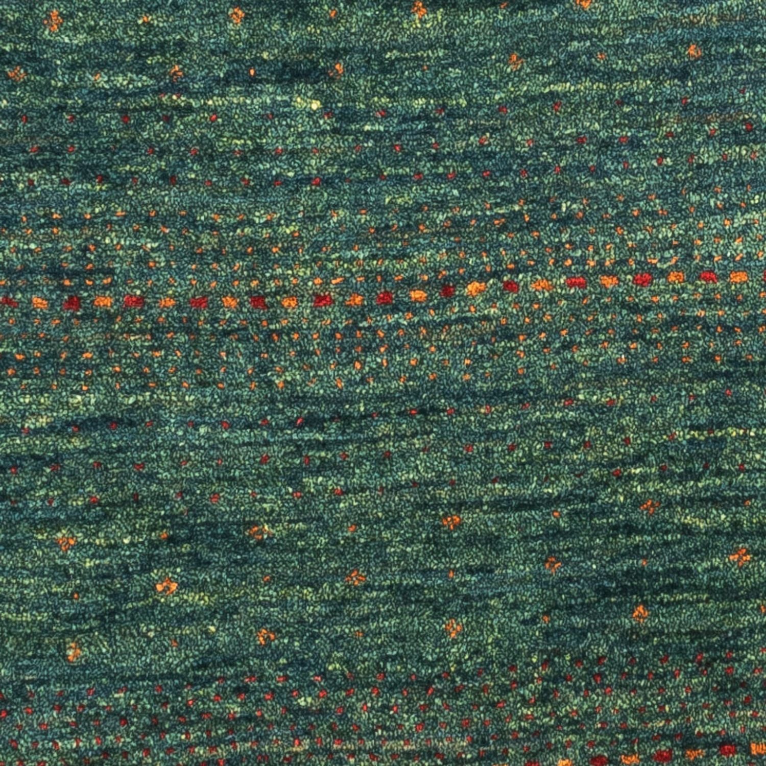 Gabbeh Tæppe - Loribaft Persisk - 124 x 87 cm - grøn