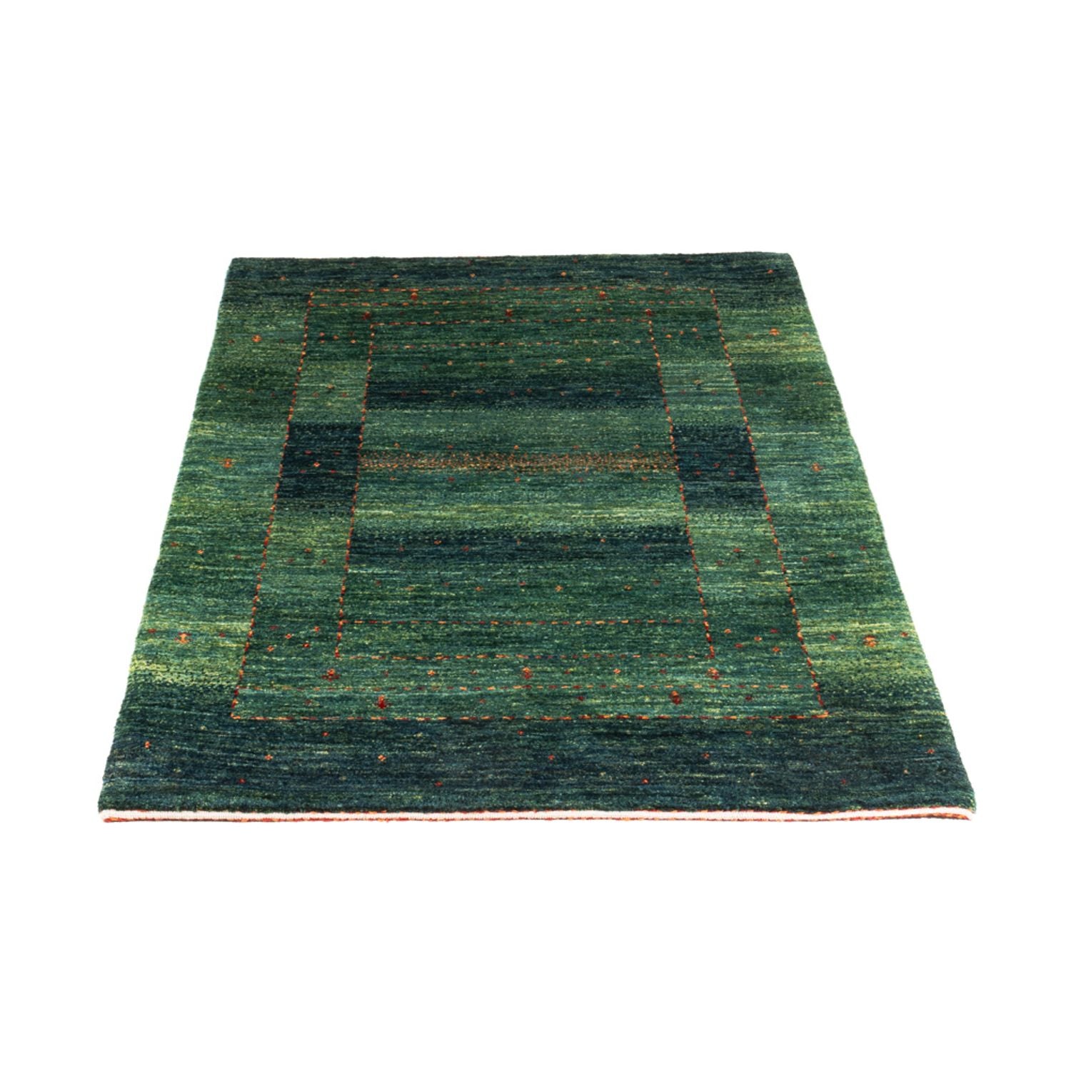 Gabbeh Tæppe - Loribaft Persisk - 129 x 82 cm - grøn