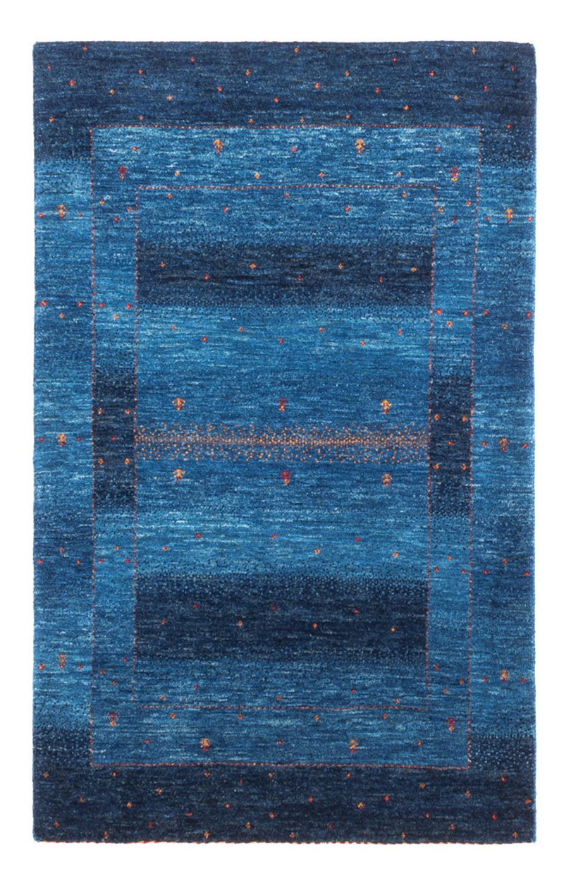 Gabbeh Tæppe - Loribaft Persisk - 129 x 85 cm - blå