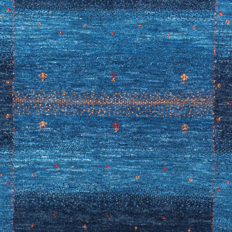 Gabbeh Tæppe - Loribaft Persisk - 129 x 85 cm - blå
