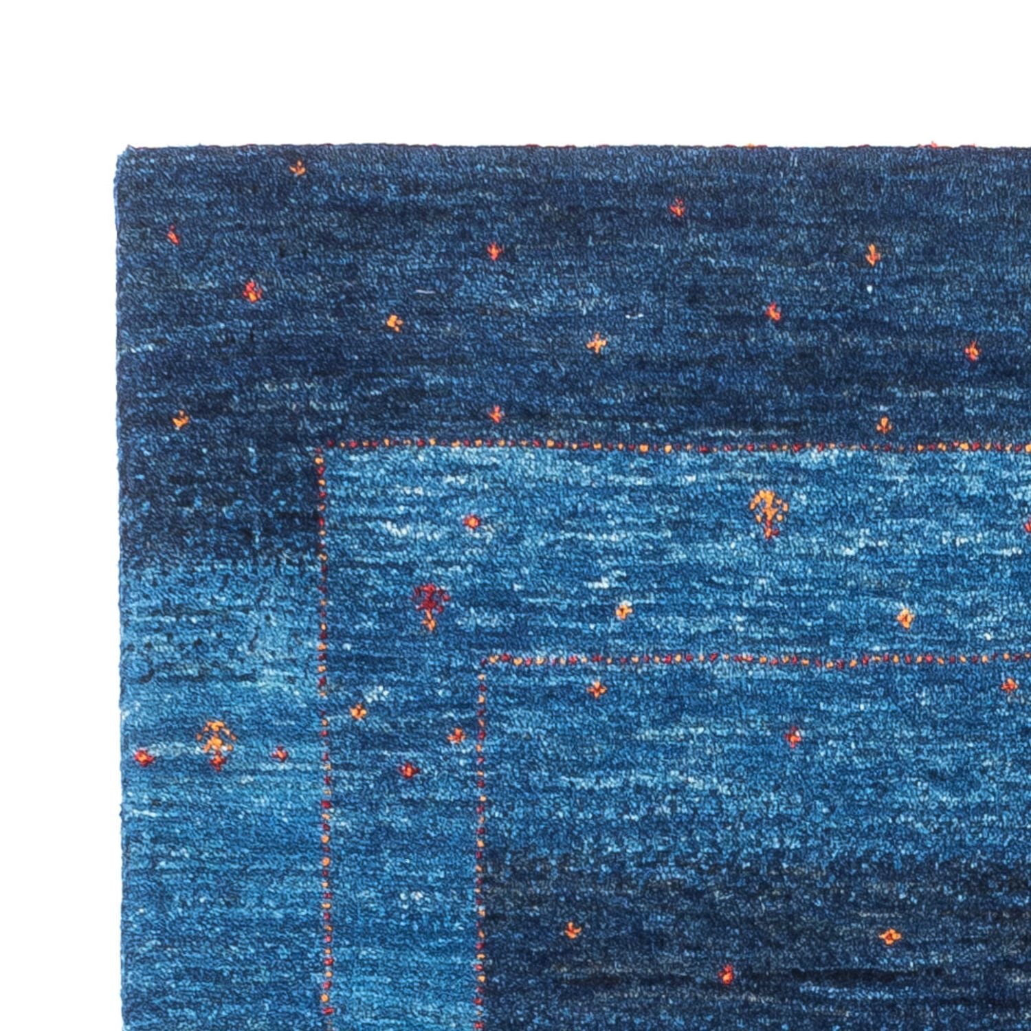 Gabbeh Tæppe - Loribaft Persisk - 129 x 85 cm - blå