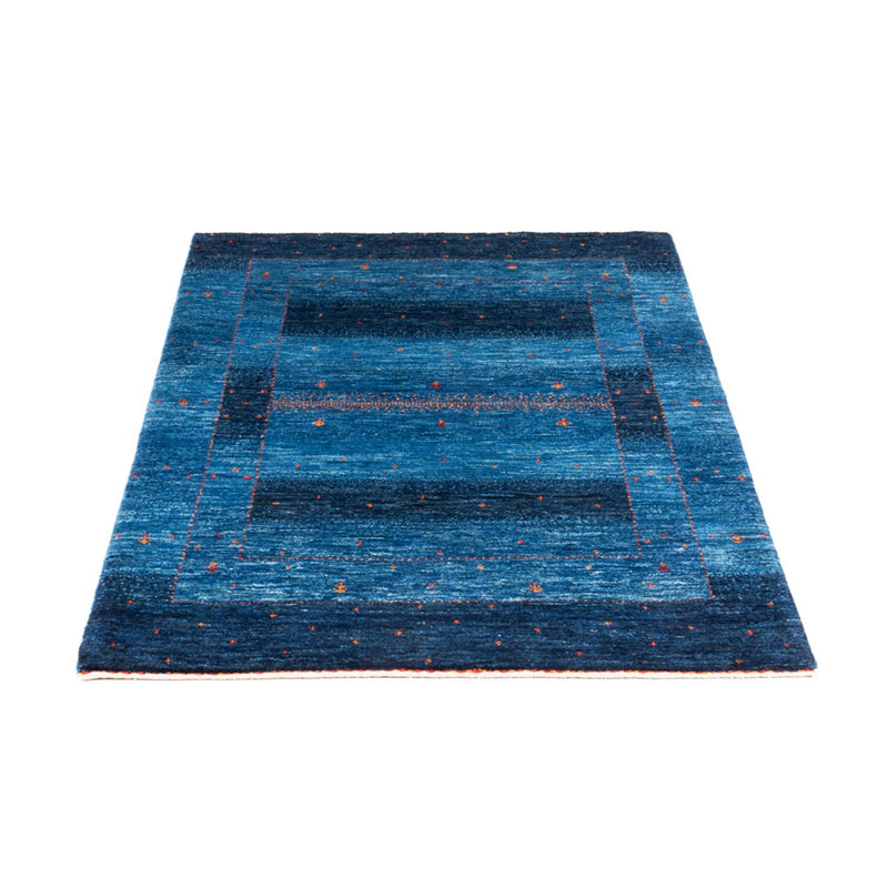 Gabbeh Tæppe - Loribaft Persisk - 129 x 85 cm - blå