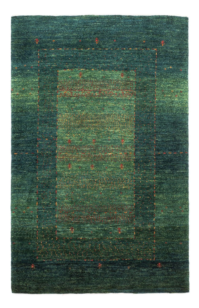Gabbeh Tæppe - Loribaft Persisk - 132 x 85 cm - grøn