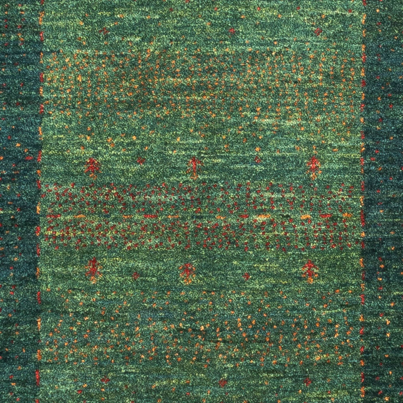 Gabbeh Tæppe - Loribaft Persisk - 132 x 85 cm - grøn