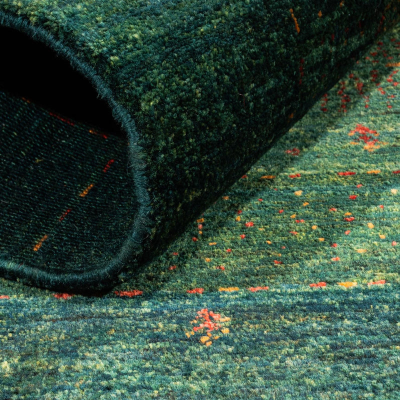 Gabbeh Tæppe - Loribaft Persisk - 132 x 85 cm - grøn