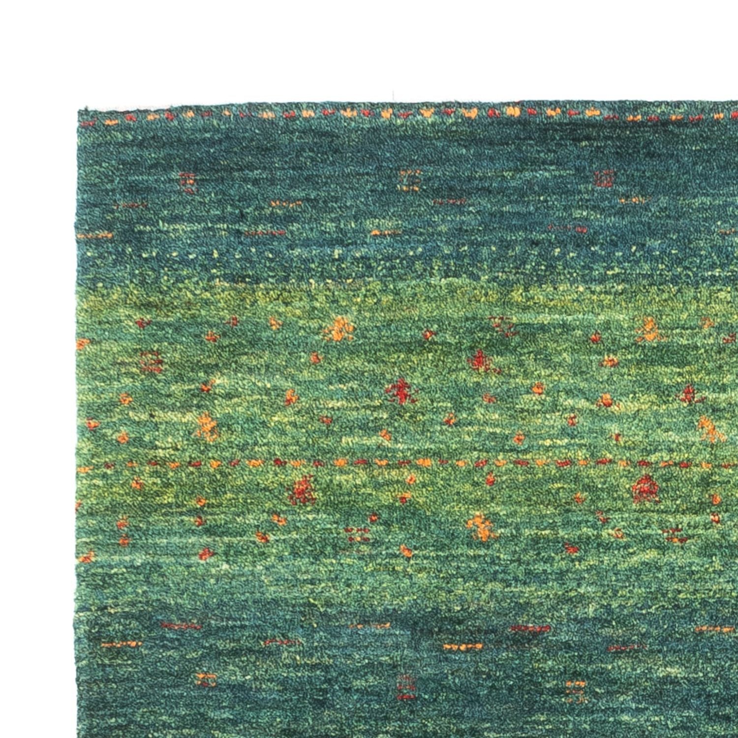 Gabbeh Tæppe - Loribaft Persisk - 126 x 84 cm - grøn