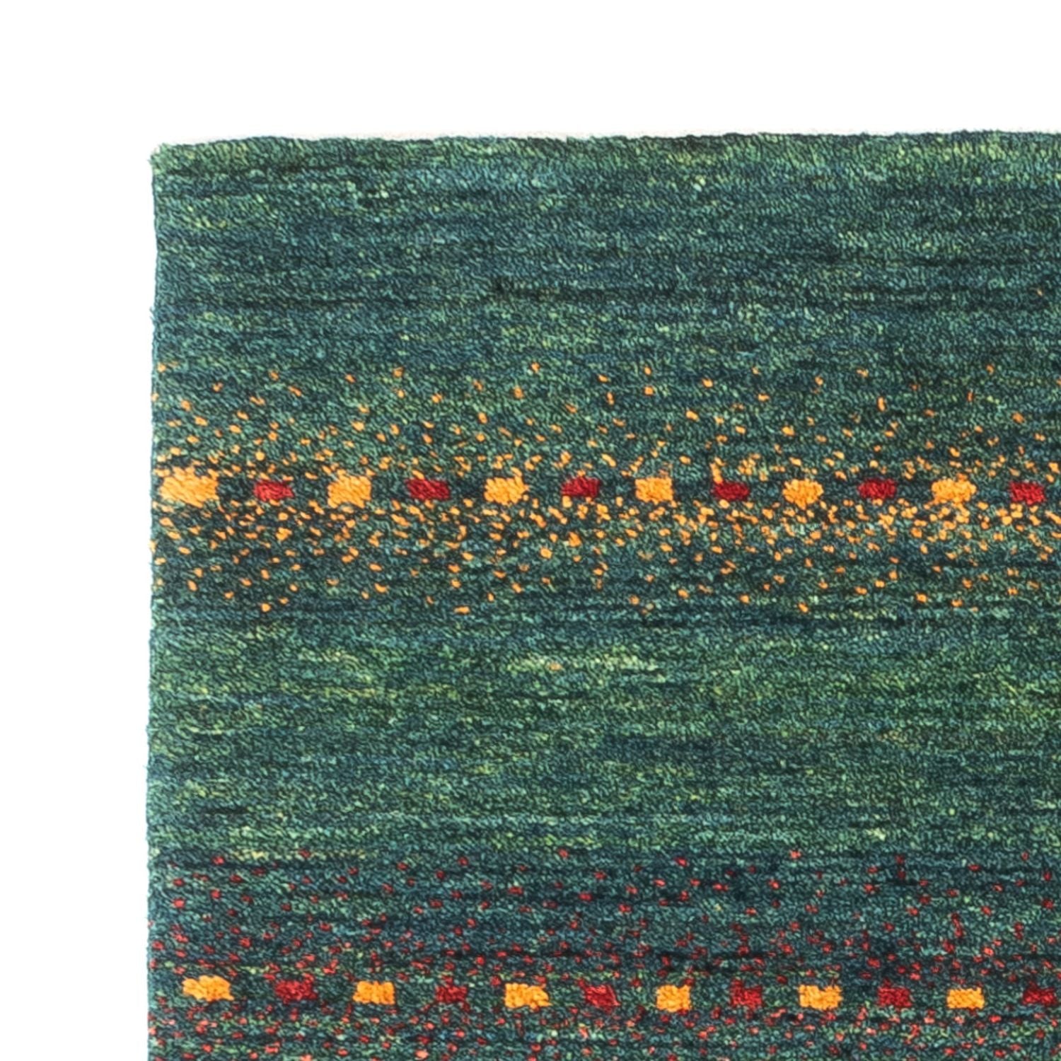 Gabbeh Tæppe - Loribaft Persisk - 136 x 68 cm - grøn
