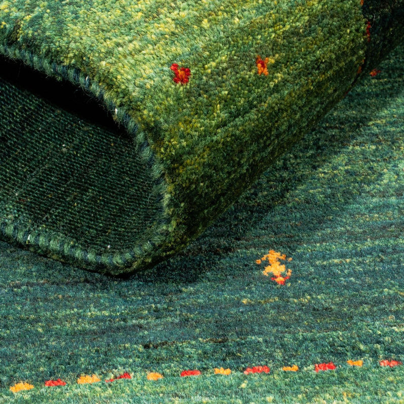 Gabbeh Tæppe - Loribaft Persisk - 128 x 80 cm - grøn