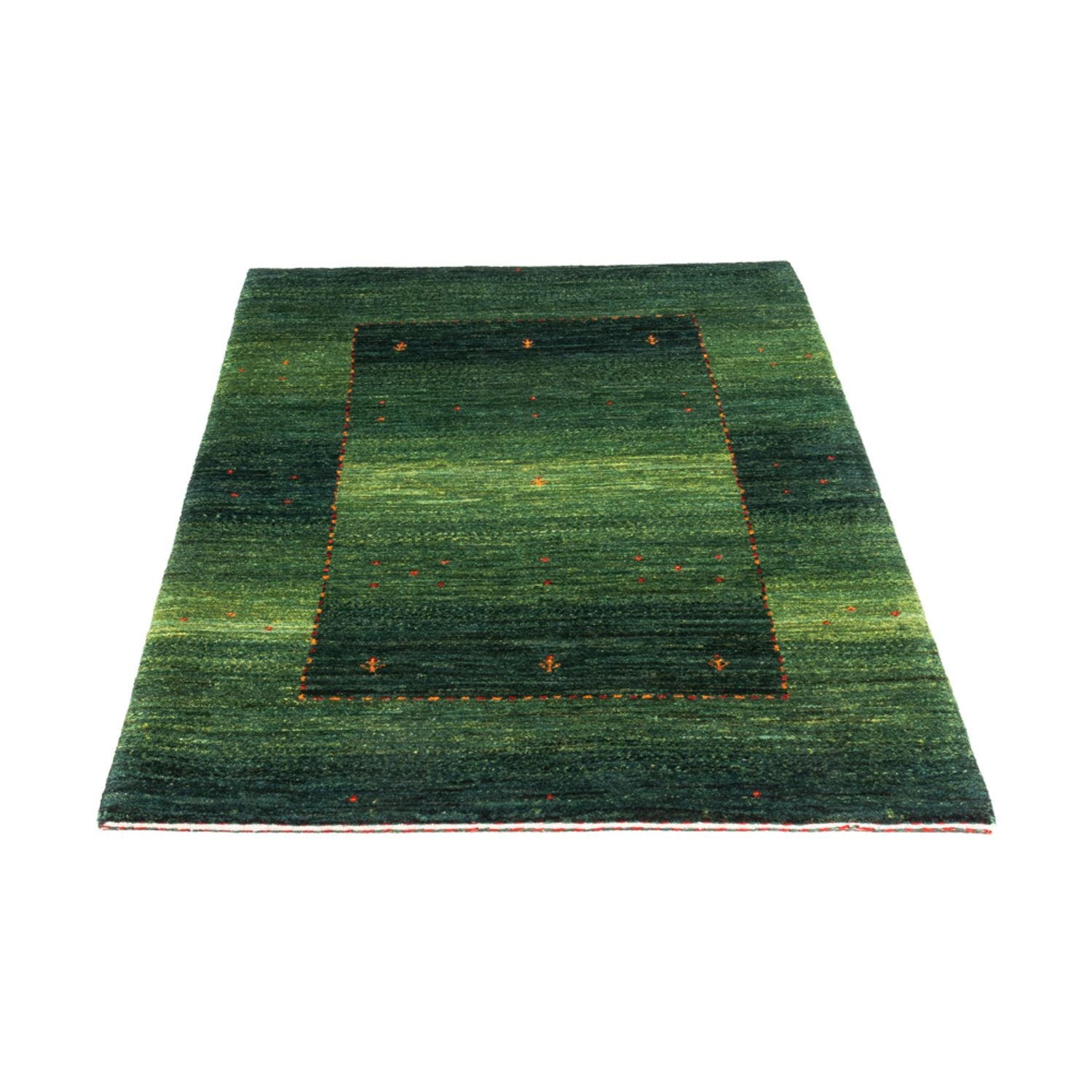Gabbeh Tæppe - Loribaft Persisk - 128 x 80 cm - grøn