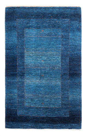 Gabbeh Tæppe - Loribaft Persisk - 134 x 88 cm - blå