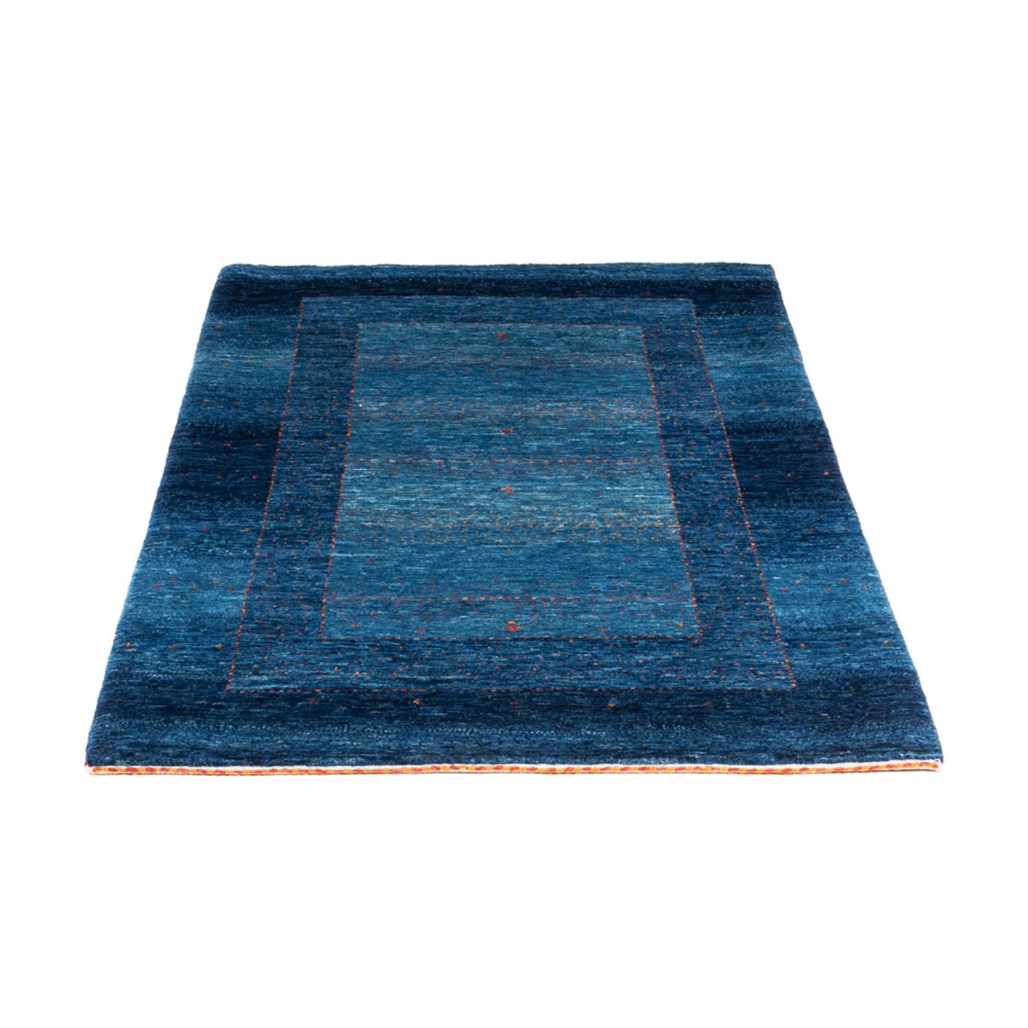 Gabbeh Tæppe - Loribaft Persisk - 134 x 88 cm - blå