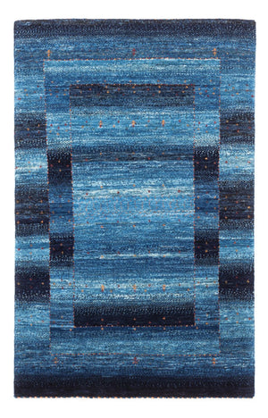 Gabbeh Tæppe - Loribaft Persisk - 129 x 84 cm - blå
