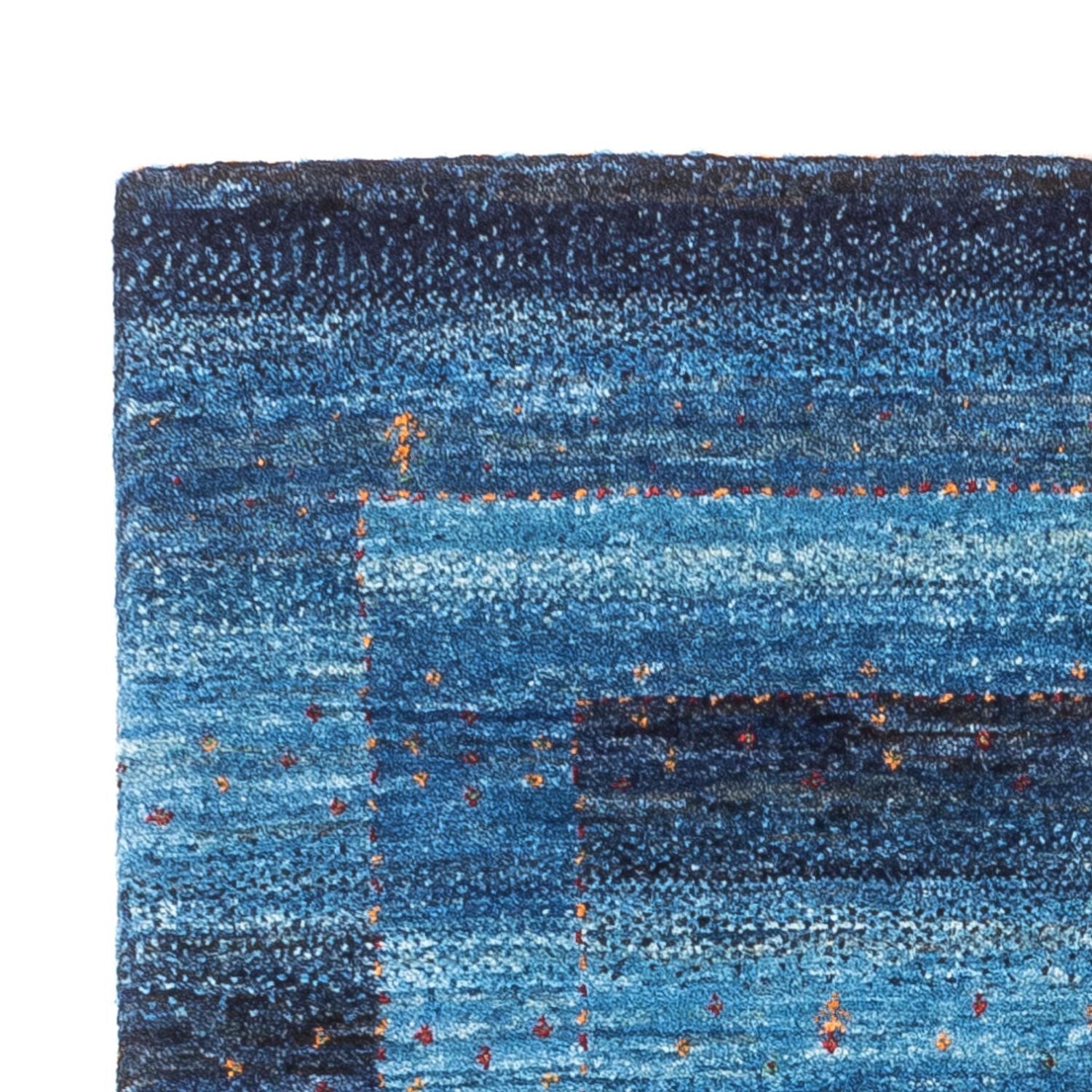 Gabbeh Tæppe - Loribaft Persisk - 129 x 84 cm - blå