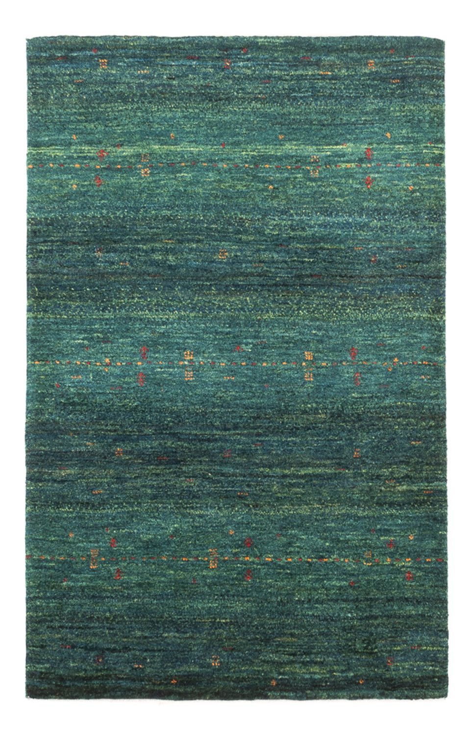 Gabbeh Tæppe - Loribaft Persisk - 125 x 82 cm - grøn