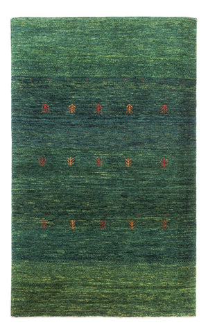 Gabbeh Tæppe - Loribaft Persisk - 136 x 87 cm - grøn