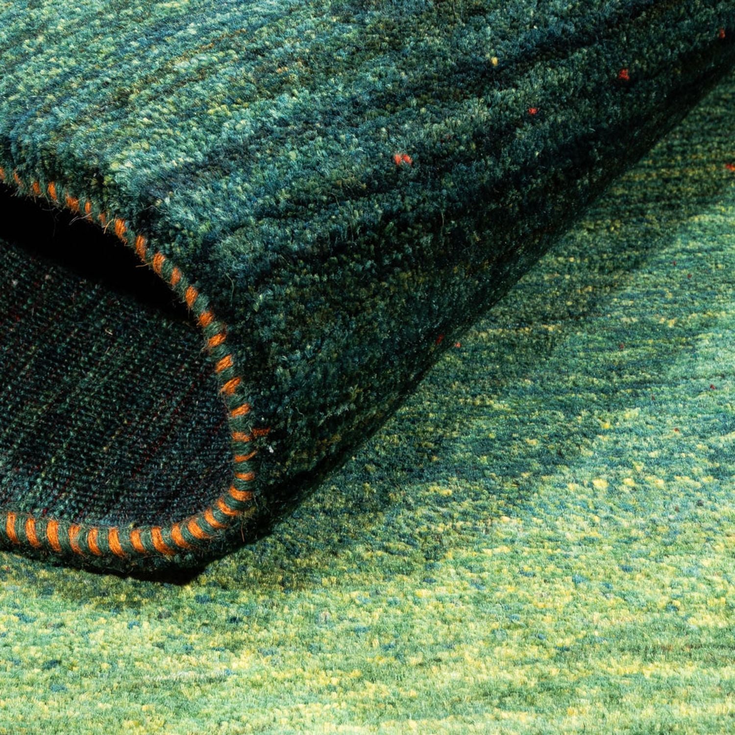 Gabbeh Tæppe - Loribaft Persisk - 136 x 87 cm - grøn