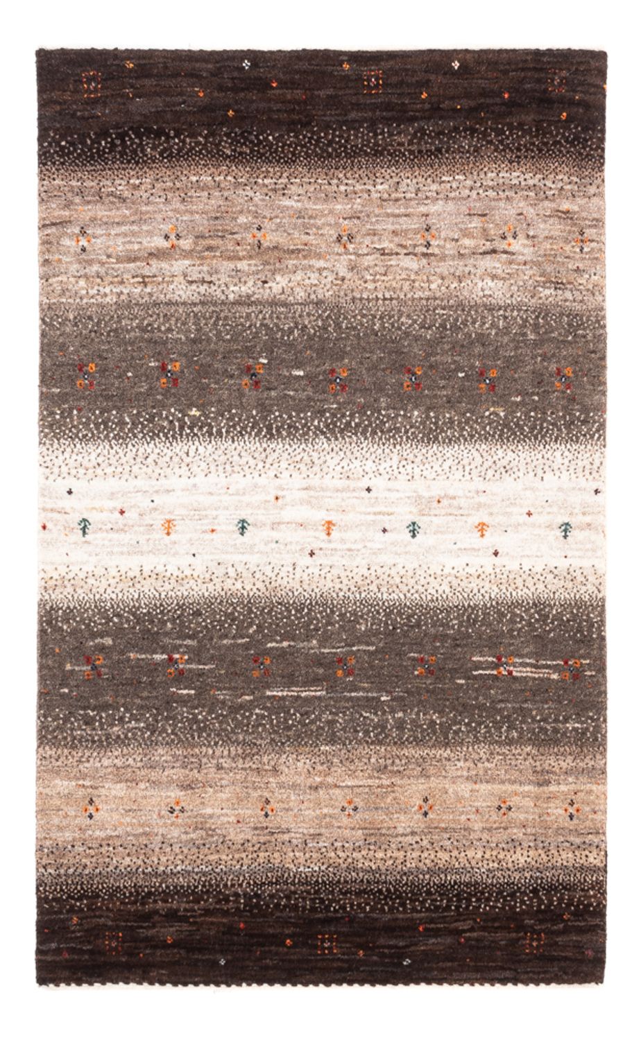 Gabbeh Tæppe - Loribaft Persisk - 127 x 82 cm - grå