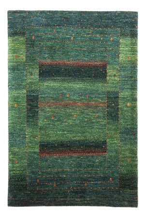 Gabbeh Tæppe - Loribaft Persisk - 125 x 86 cm - grøn