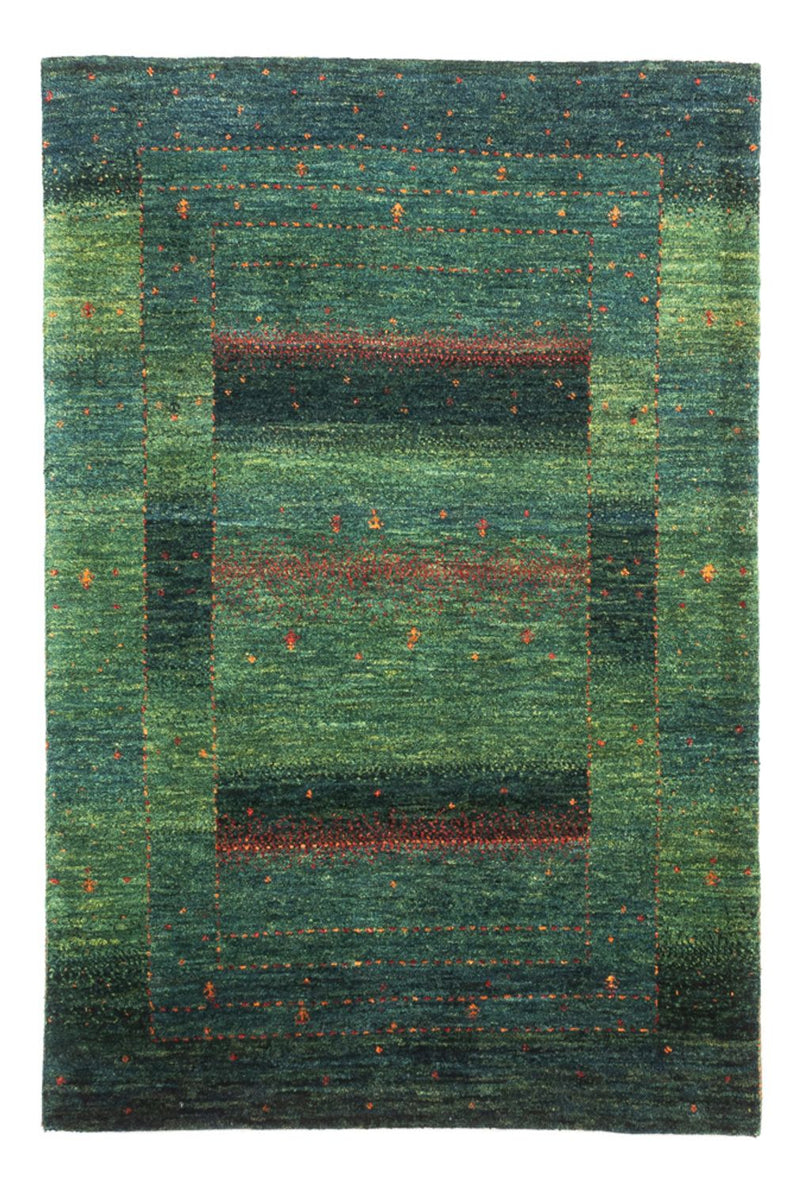 Gabbeh Tæppe - Loribaft Persisk - 125 x 86 cm - grøn