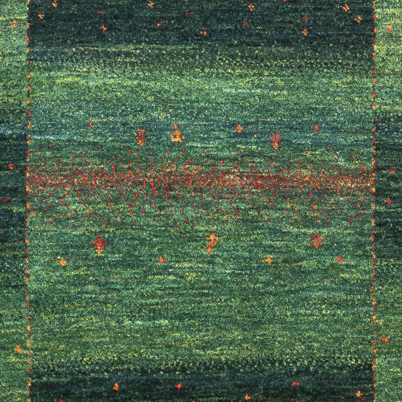 Gabbeh Tæppe - Loribaft Persisk - 125 x 86 cm - grøn