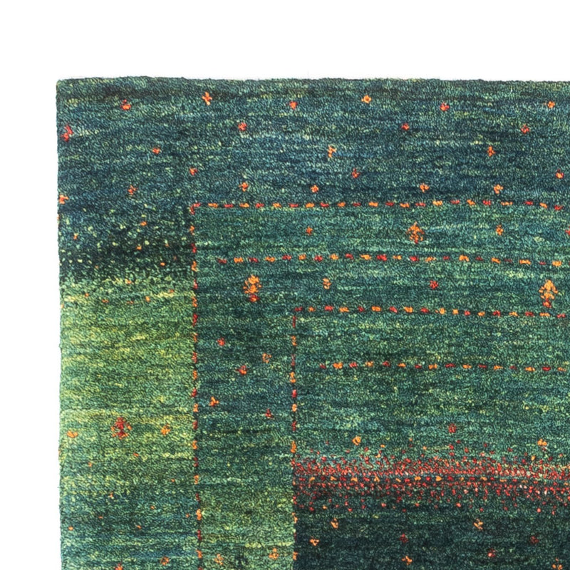 Gabbeh Tæppe - Loribaft Persisk - 125 x 86 cm - grøn